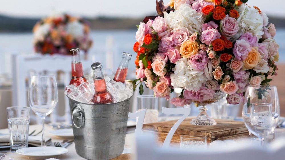 beer at wedding reception